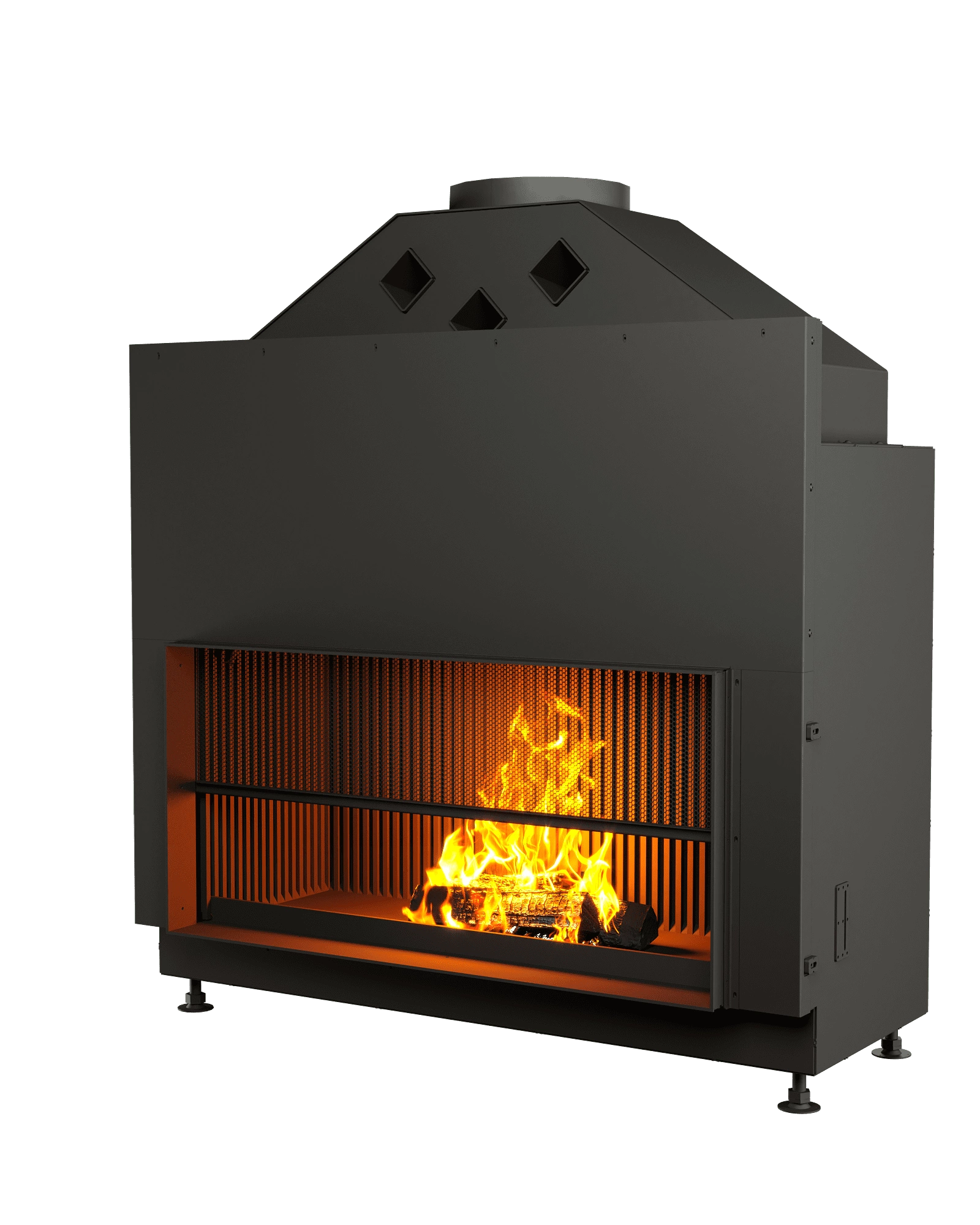 ОТКРЫТАЯ КАМИННАЯ ТОПКА С СЕТКОЙ АСТОВ О1С 120\57