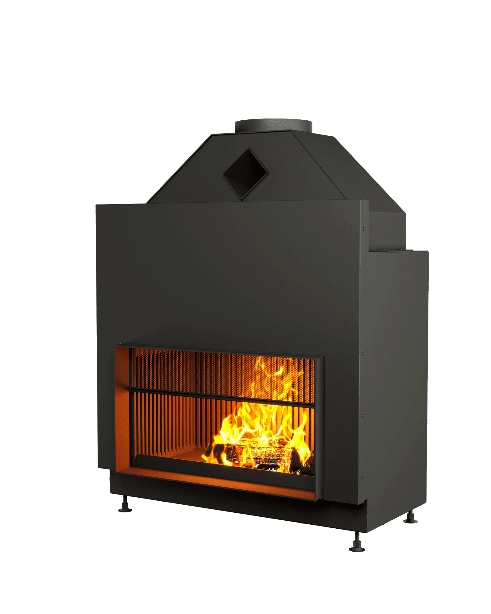 ОТКРЫТАЯ КАМИННАЯ ТОПКА С СЕТКОЙ АСТОВ О1С 90\50