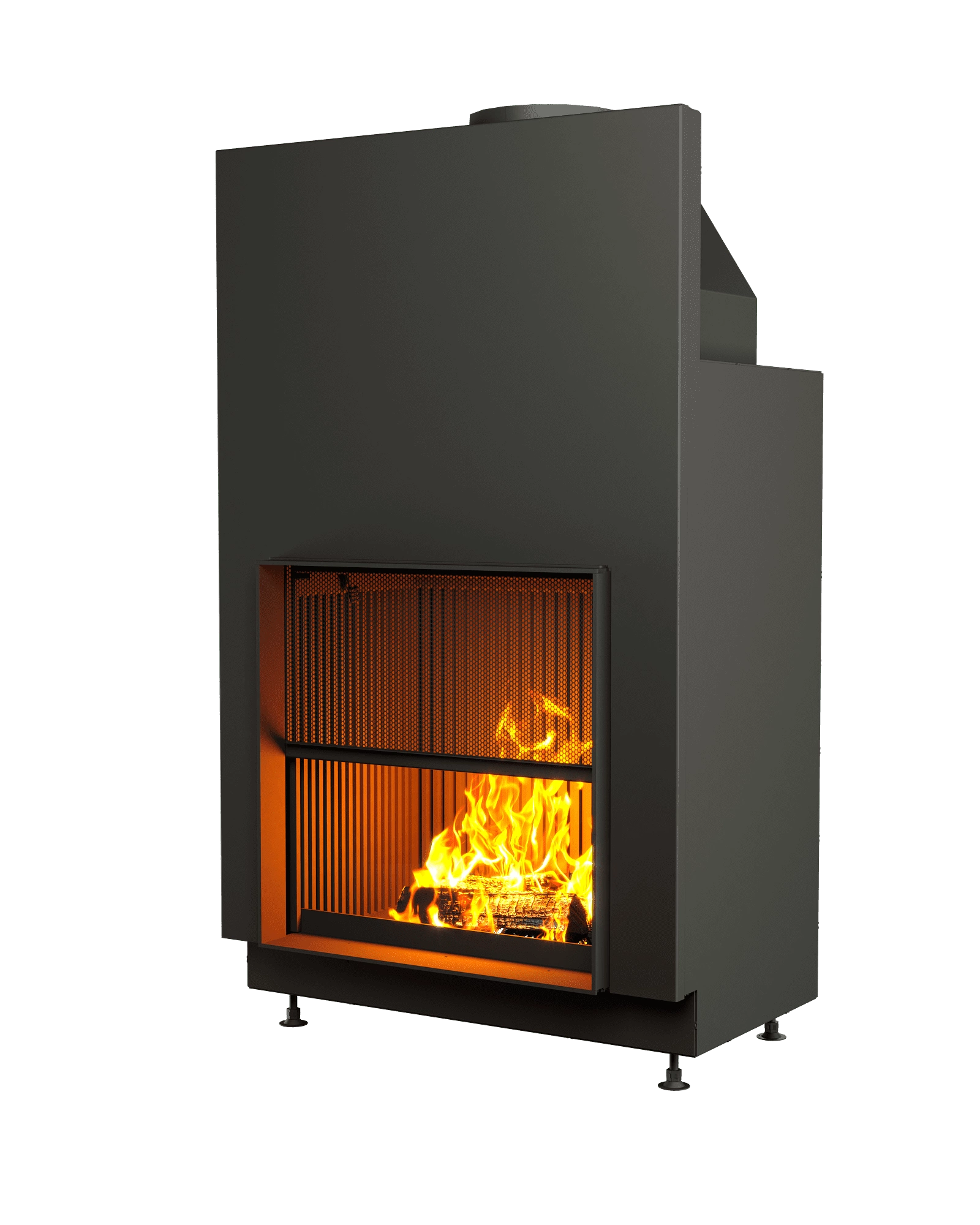 ОТКРЫТАЯ КАМИННАЯ ТОПКА С СЕТКОЙ АСТОВ О1С 75\75