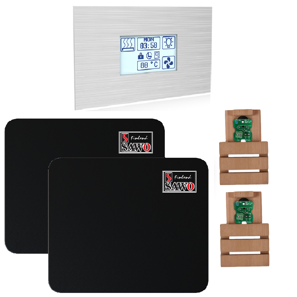 SAWO КОМПЛЕКТ УПРАВЛЕНИЯ INNOVA STEEL TOUCH S COMBI ДО 30 КВТ, ЧЕРНЫЙ