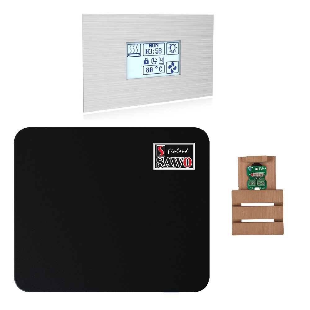 SAWO КОМПЛЕКТ УПРАВЛЕНИЯ INNOVA STEEL TOUCH S ДО 15 КВТ, ЧЕРНЫЙ