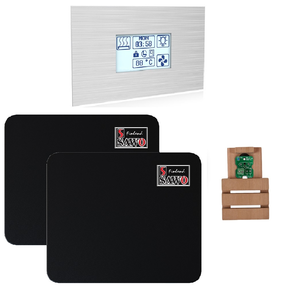 SAWO КОМПЛЕКТ УПРАВЛЕНИЯ INNOVA STEEL TOUCH S ДО 30 КВТ, ЧЕРНЫЙ