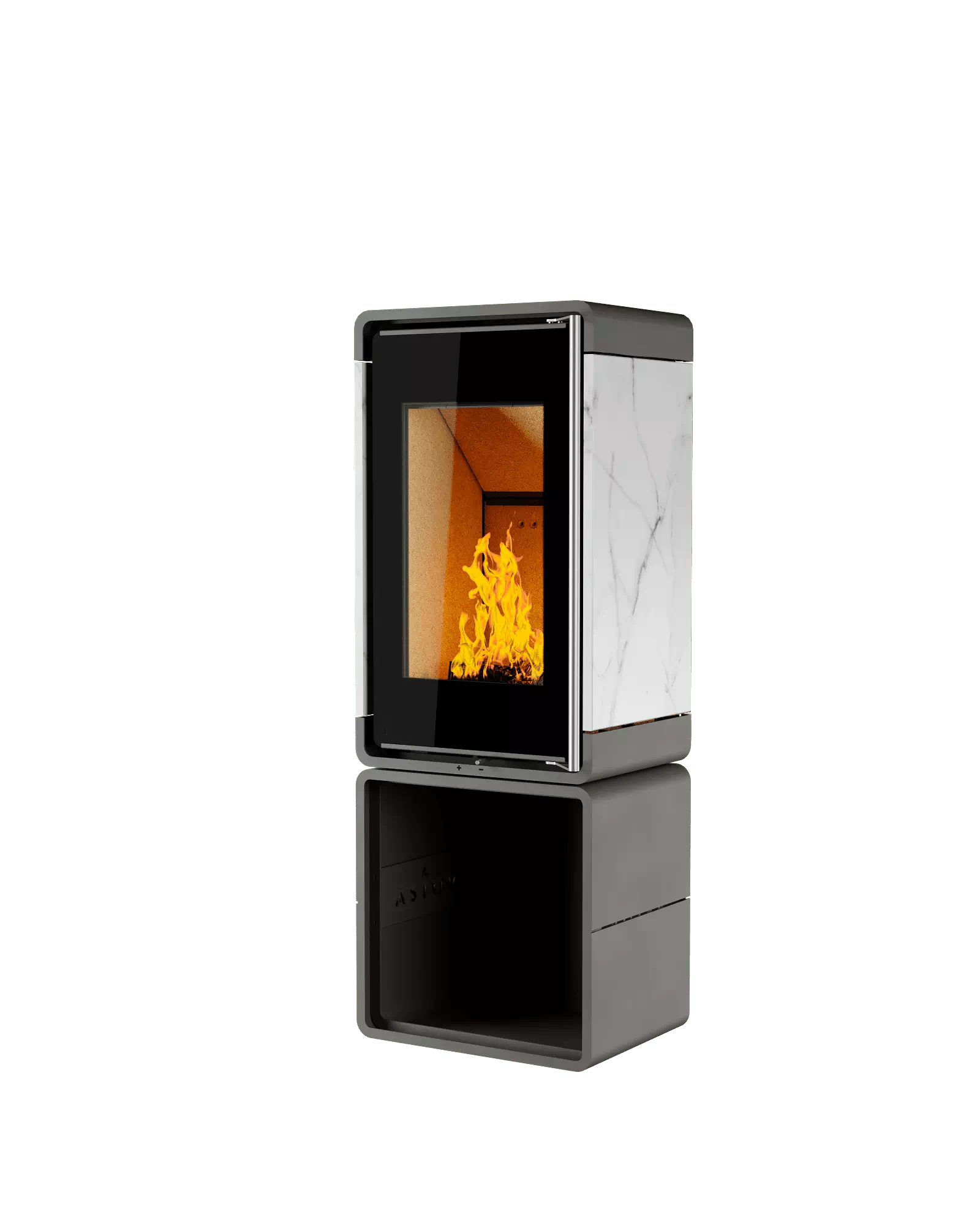 ПЕЧЬ-КАМИН АСТОВ КУБ (ПК 4581) (КАМ. НА ДРОВНИКЕ)