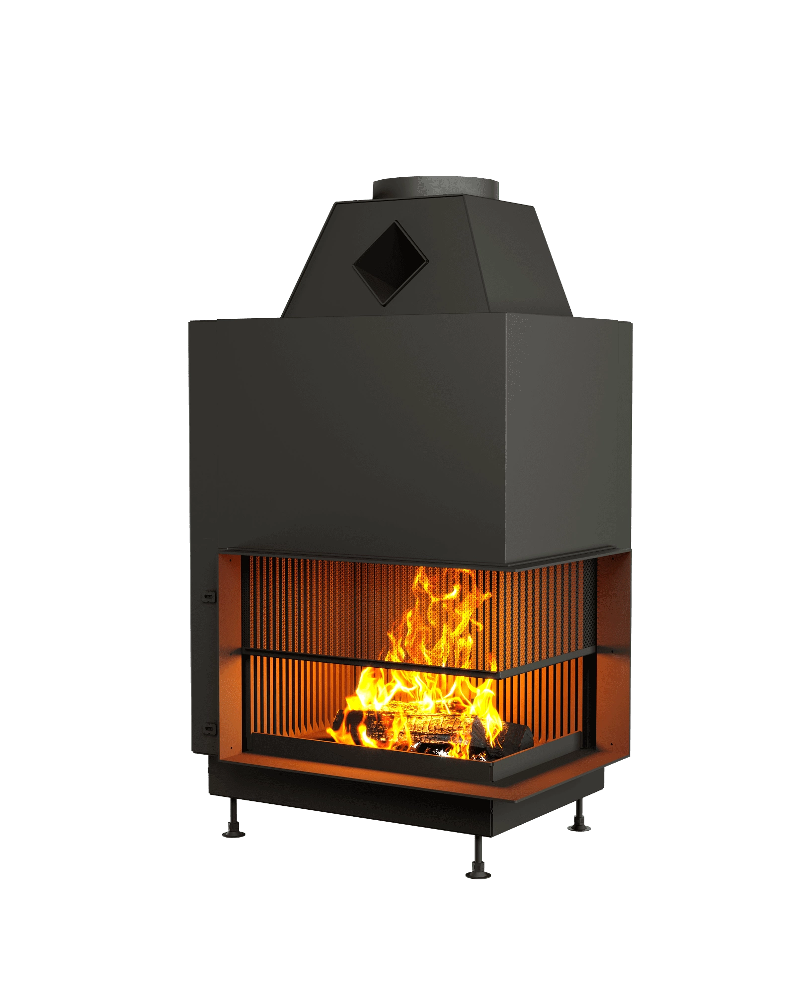 ОТКРЫТАЯ КАМИННАЯ ТОПКА С СЕТКОЙ АСТОВ О2С 70\50