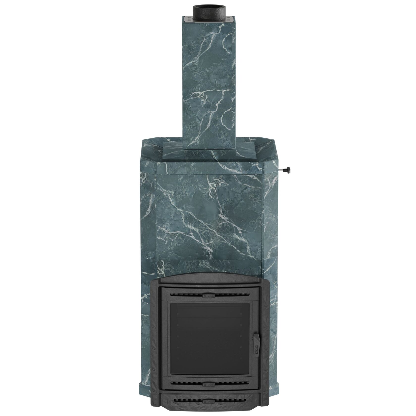 Печь банная «Эйфория 45» в ЗАКРЫТОЙ облицовке ТАЛЬКОХЛОРИТ